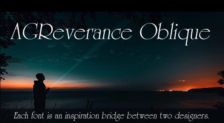 AGReverance Oblique Font | FontYukle