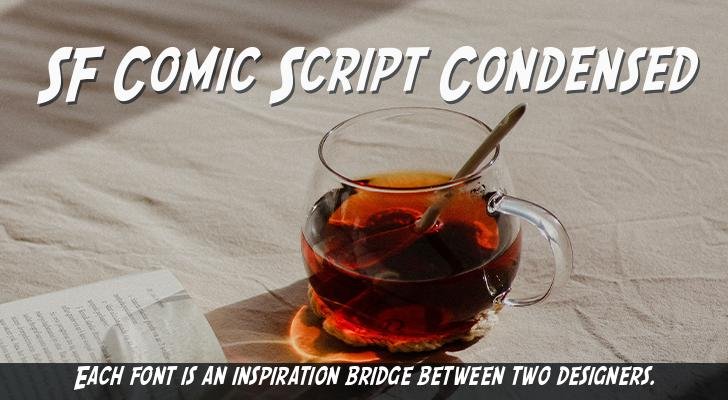 Sf Comic Script Condensed Font Fontyukle