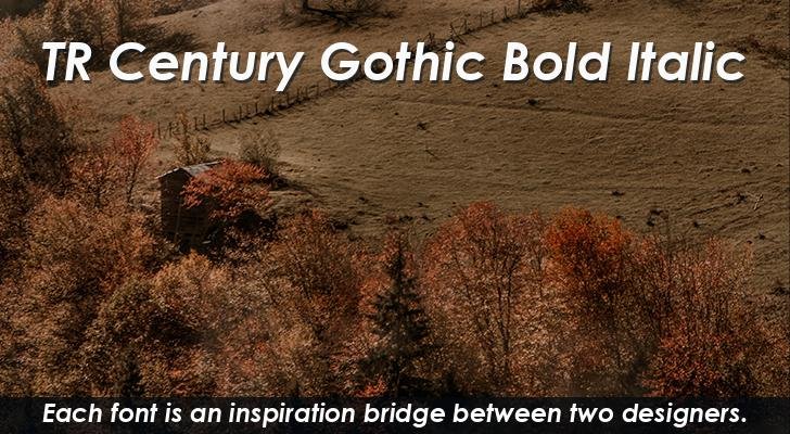 century gothic bold italic